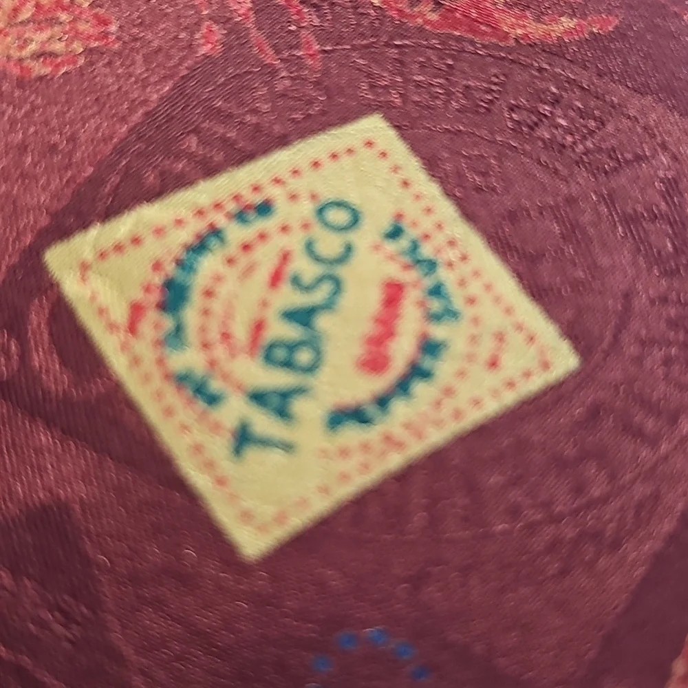Tabasco Red Men's Tie. 100% Silk. Made In USA.‎